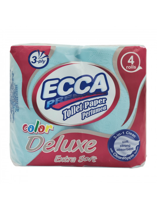 Զուգարանի թուղթ ECCA  PREMIUM DELUXE 4ՀԱՏ 3Շ (561742) (BLUE) 