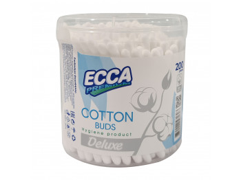 Ватные палочки ECCA  Premium Deluxe Կլոր 200/48 Հատ (561803) 