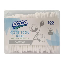 Cotton buds ECCA  Premium Deluxe Ուղղանկյուն 200/24 Հատ (561810) 