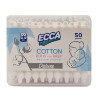 Cotton buds ECCA  Premium Deluxe Ուղղանկյուն Մանկական 50/24 Հատ (562008) 