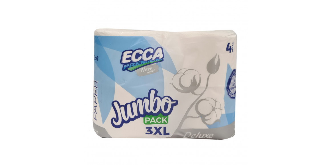 Туалетная бумага ECCA  Jumbo 3XL 33մետր Premium Deluxe 4/10 հատ (562350) 