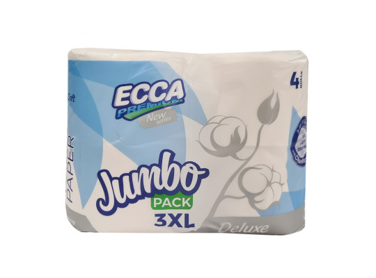 Туалетная бумага ECCA  Jumbo 3XL 33մետր Premium Deluxe 4/10 հատ (562350) 