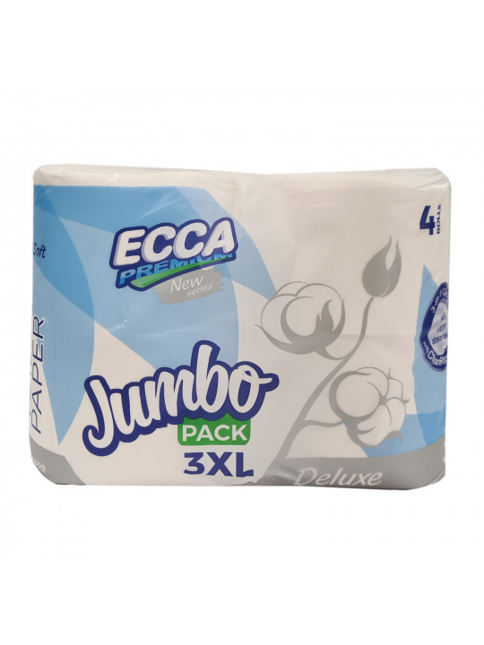 Туалетная бумага ECCA  Jumbo 3XL 33մետր Premium Deluxe 4/10 հատ (562350) 
