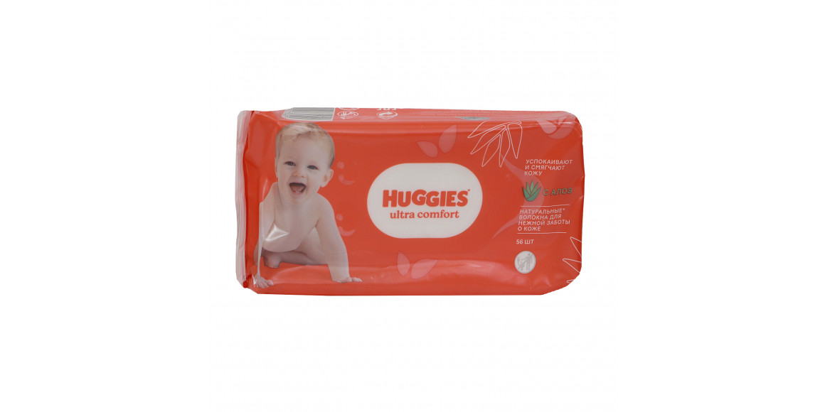 Wet wipe HUGGIES ULTRA COMFORT ALOE 56PC (574295) 