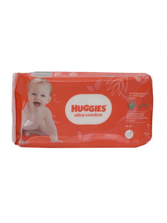 Влажные салфетки HUGGIES ULTRA COMFORT ALOE 56PC (574295) 