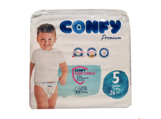 Подгузник CONFY PREMIUM BABY JUNIOR ECO 26X5 PC (596683) 