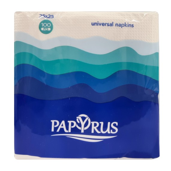 Անձեռոցիկ PAPYRUS Սեղանի Անձեռոցիկ 25*25 1շերտ Ալիքներ (601638) 