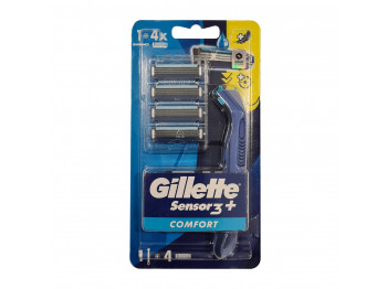 Аксесуар для бритья GILLETTE Sensor3 Plus Comfort Razor Crtx4 (639484) 