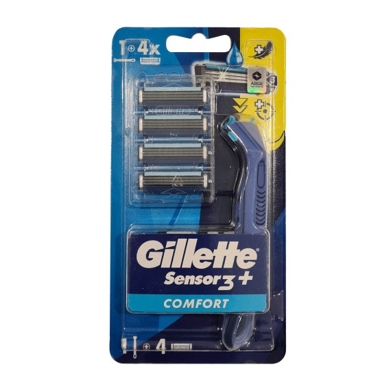 Аксесуар для бритья GILLETTE Sensor3 Plus Comfort Razor Crtx4 (639484) 