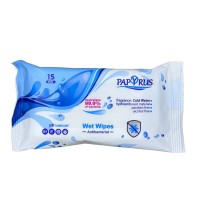 Влажные салфетки PAPYRUS ANTIBACTERIAL 15 PC (670035) 