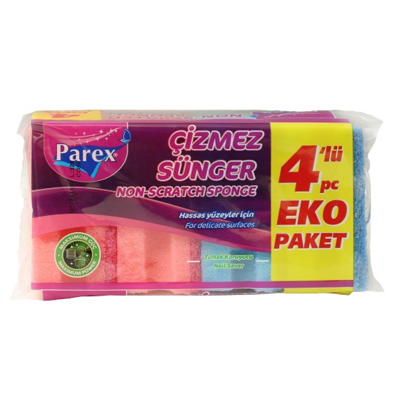Խոհանոցի սպունգ եվ քերիչ PAREX 4 հատ (792827) 