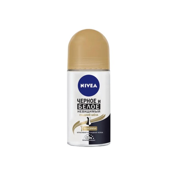 Դեզոդորանտ NIVEA 83784 ROLL-ON BLACK &WHITE SMOOTH SILK 50ML (624161) 