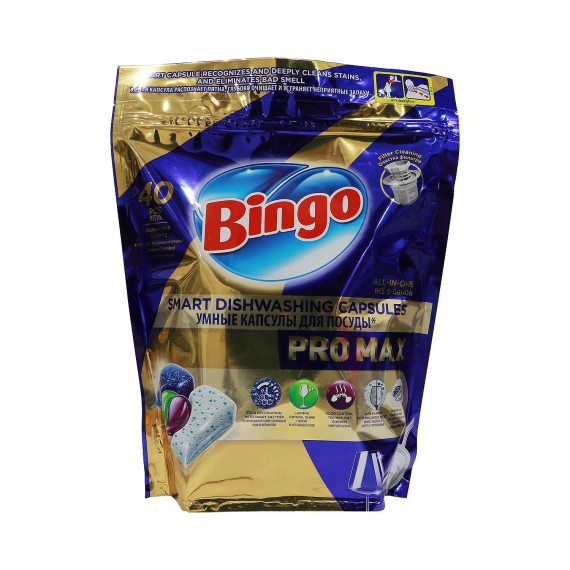 Средство для мытья посуды BINGO DWS CAP PRO MAX 40pc (924356) 