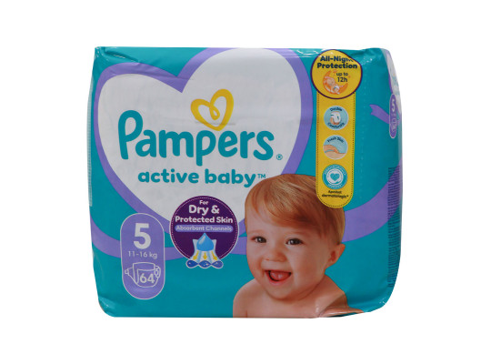 Տակդիր PAMPERS GIANT PACK N5 (11-16KG) 64PC (949974) 