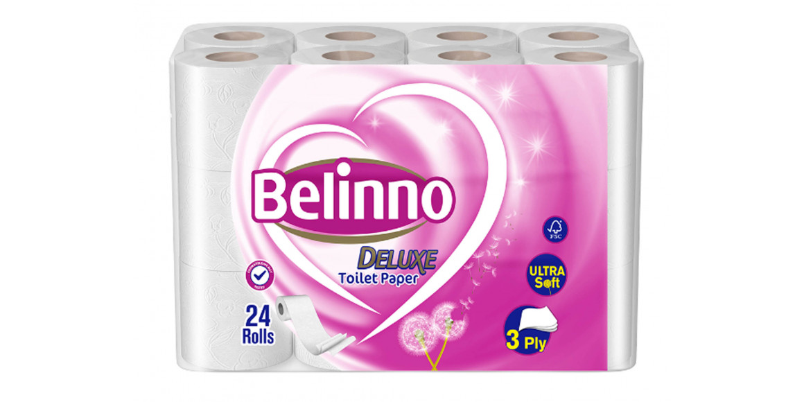Զուգարանի թուղթ BELINNO DELUX 3PLY 24PSC (710183) 
