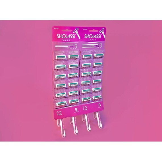 Սափրվելու պարագա SHOLASSI BLADE PINK PLUS 3 ONE USE (231203) 