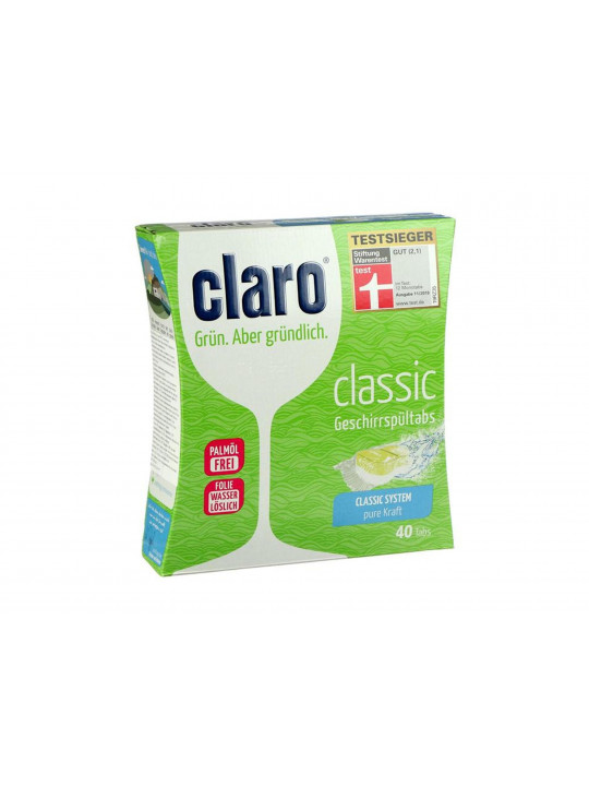 Dishwashing liquid CLARO TABS CLASSIC 40PC 640gr (1490) 253