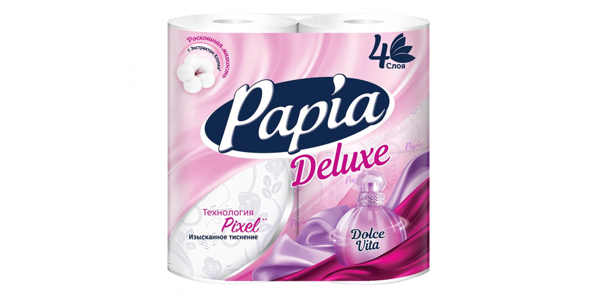 Туалетная бумага PAPIA DELUXE DOLCHE VITA 4PLY 4PCS (000136) 