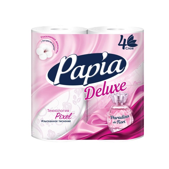 Toilet paper PAPIA DELUXE PARADISO FLORI 4PLY 4PCS (001140) 