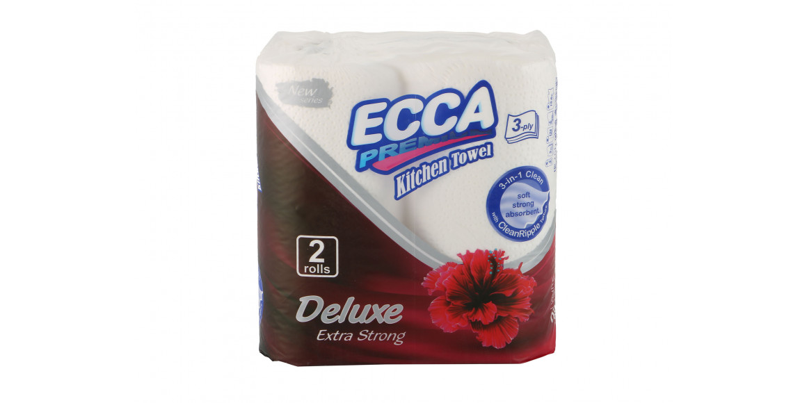 Paper towel ECCA  PREMIUM DELUXE 2ՀԱՏ 3Շ (560547) 