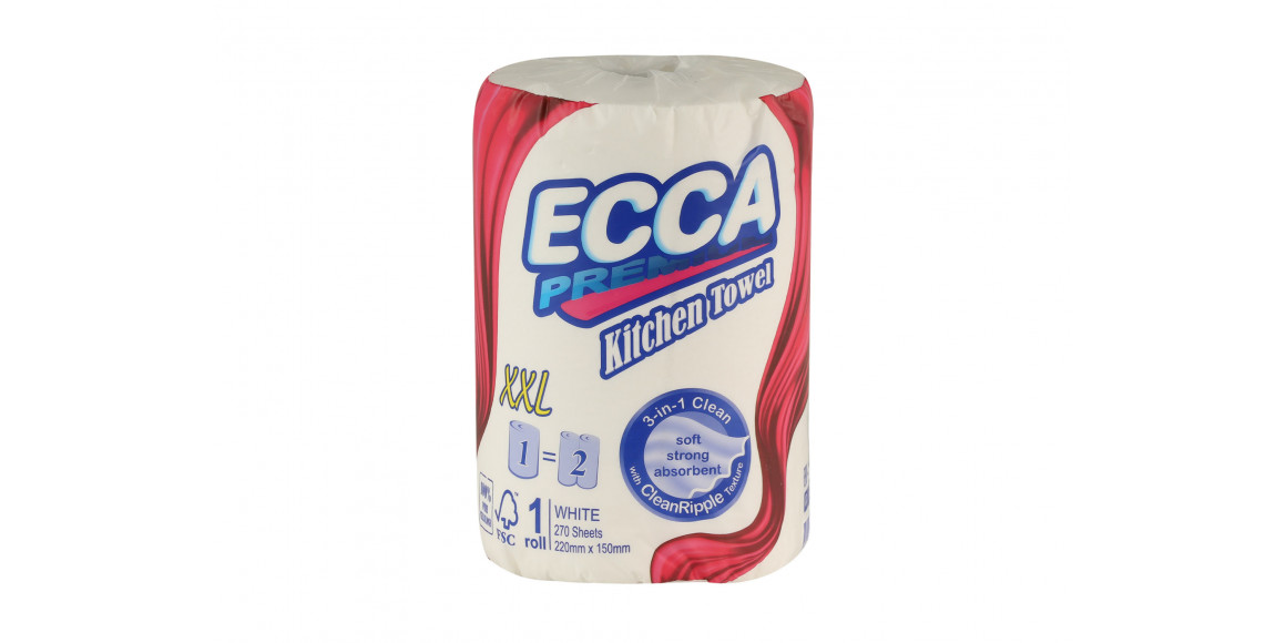 Թղթե սրբիչ ECCA  TOWEL PREMIUM 22CM 40.5M 2 LAYER 1PC (561568) 