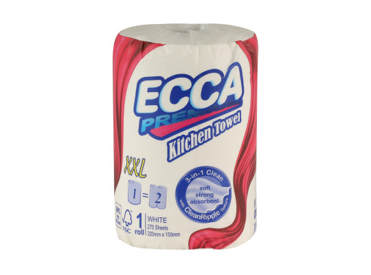 Бумажное полотенце ECCA  TOWEL PREMIUM 22CM 40.5M 2 LAYER 1PC (561568) 