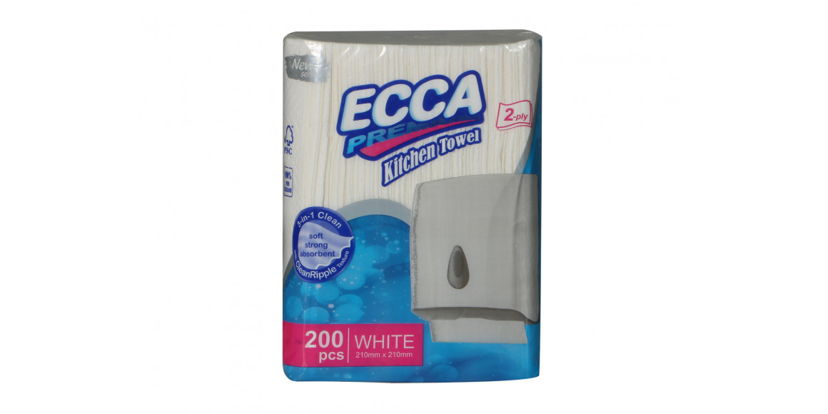 Paper towel ECCA  Z 21X21 200ՀԱՏ 2Շ (560967) 