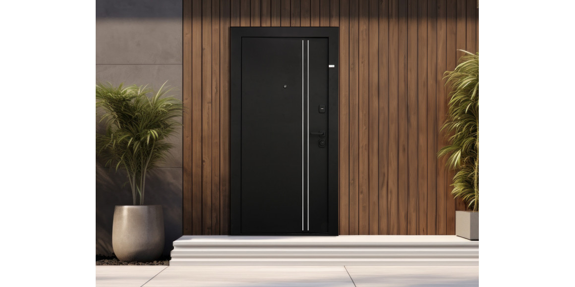 Entrance doors ESTET PRESTIGE 5 2050, 960 BLACK MUAR LEFT 