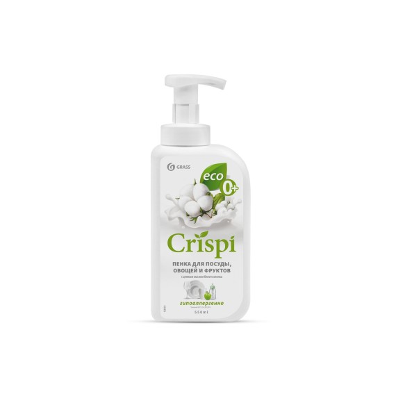 Средство для мытья посуды GRASS 125455 FOAM CRISPI ECO COTTON OIL 550ML (514247) 