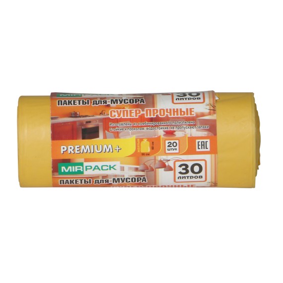 Աղբի տոպրակ MIRPACK 30Լ 20ՀԱՏ ԴԵՂԻՆ PREMIUM (204622) 
