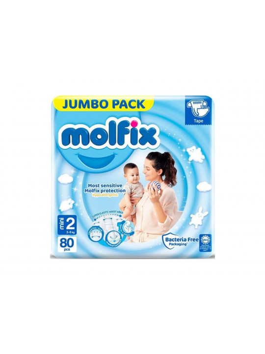Diaper MOLFIX JUMBO 3D PANTIES MINI N2  80PC (814466) 