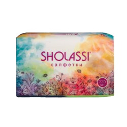 Салфетка SHOLASSI N220 EXTRA SOFT SMALL 2PLY 220PC (231623) 