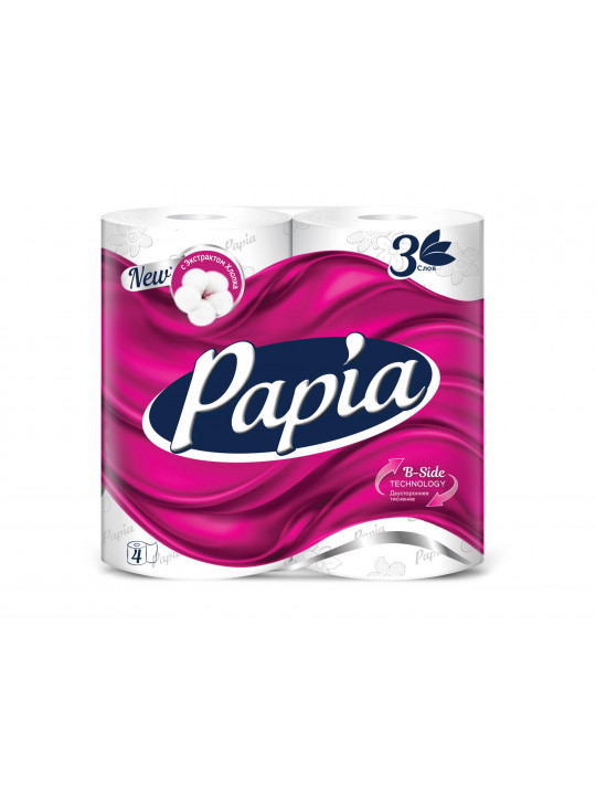 Туалетная бумага PAPIA 3PLY 4PSC (000013) 