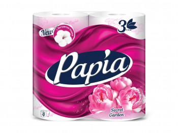 Туалетная бумага PAPIA 3PLY 4PSC SECRET GARDEN (001133) 