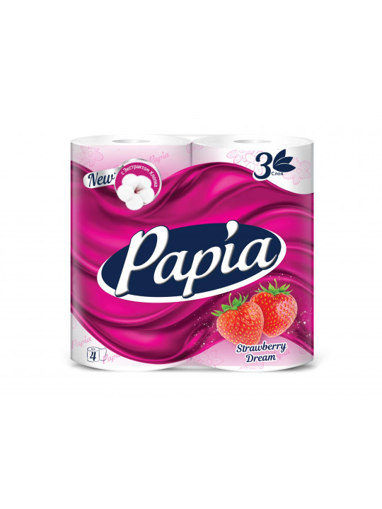 Toilet paper PAPIA 3PLY 4PSC STRAWBERRY (000075) 