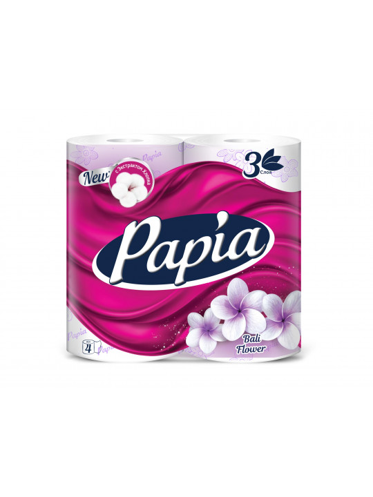 Туалетная бумага PAPIA BALI FLOWER 3PLY 4PCS (000068) 
