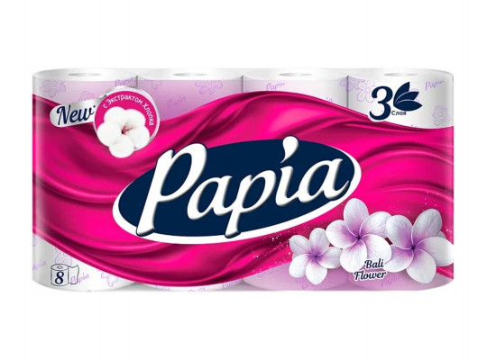Туалетная бумага PAPIA BALI FLOWER 3PLY 8PCS (000099) 