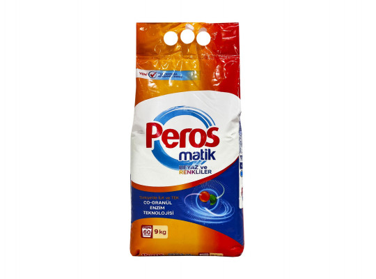 Լվացքի փոշի եվ գել PEROS WHITE AND COLOR  9KG (823969) 