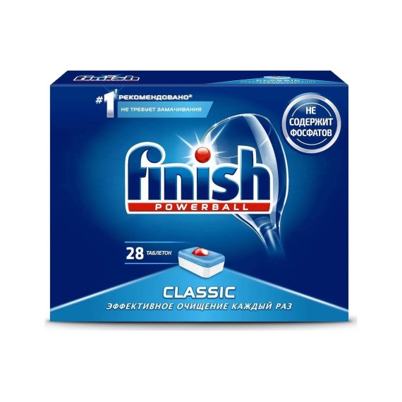 Սպասք լվանալու միջոց FINISH PODS CLASSIC 28PC (1581)