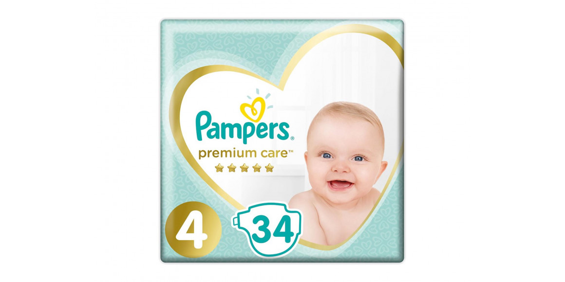 Diapers PAMPERS PREMIUM N4 (9-14KG) 34PC (379368) 