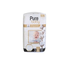 Подгузник PURE BABY ORGANIC N3 (4-9KG) 58PC (207626) 