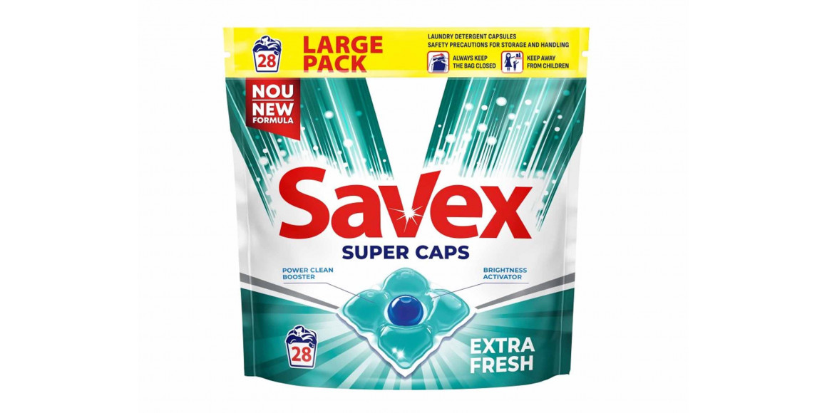 Washing powder and gel SAVEX SUPER PODS 2IN 1 EXTRA FRESH 28 PCS (046896) 3386