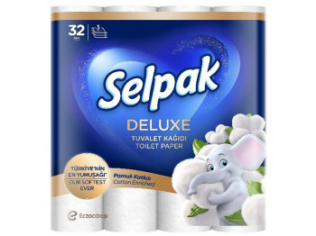 Туалетная бумага SELPAK DELUXE COTTON 32PC (044753) 