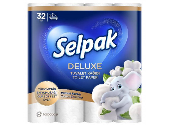 Զուգարանի թուղթ SELPAK DELUXE COTTON 32PC (044753) 
