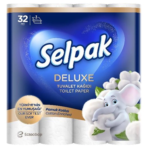 Туалетная бумага SELPAK DELUXE COTTON 32PC (044753) 