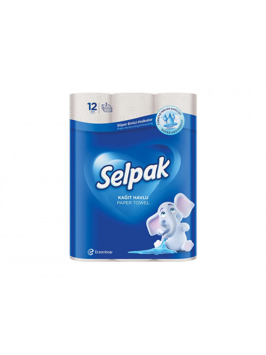 Napkins SELPAK FOR KITCHEN TOWEL WHITE 12PC (125001) 
