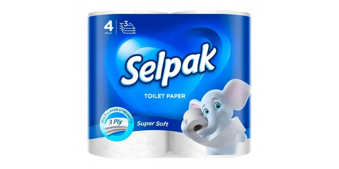 Туалетная бумага SELPAK WHITE 4PC 04492