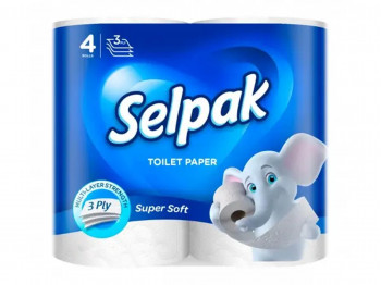 Туалетная бумага SELPAK WHITE 4PC (204492) 