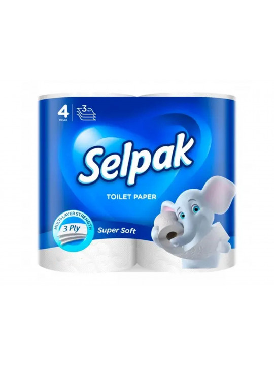 Туалетная бумага SELPAK WHITE 4PC (204492) 