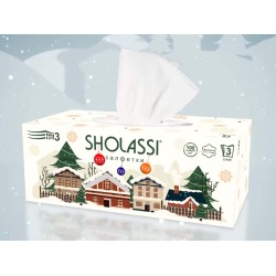 Салфетка SHOLASSI N100 EXTRA SOFT 3PLY 100PC NEW YEAR (232354) 